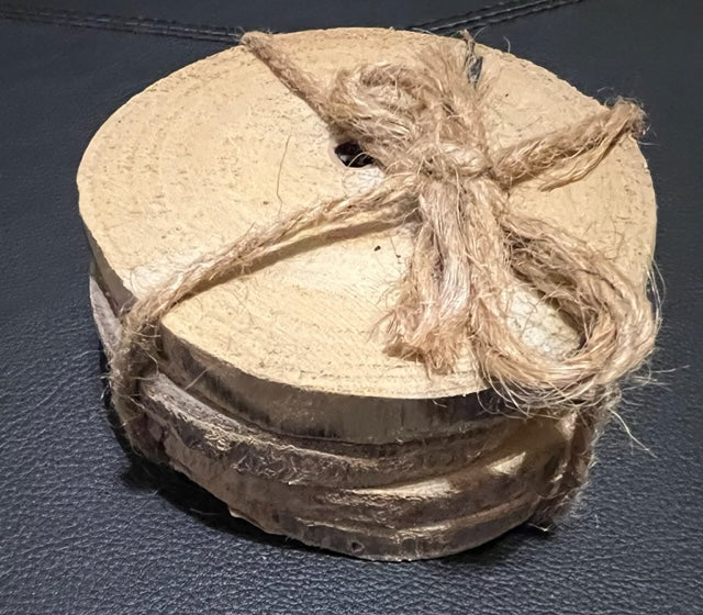 Timber Coasters Round Set 4
