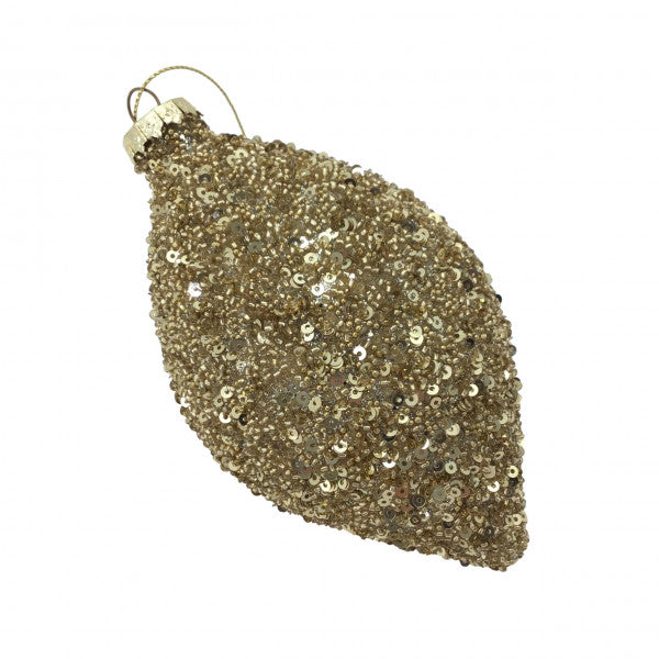 Gold Crystal Long Drop Hanging Ornament