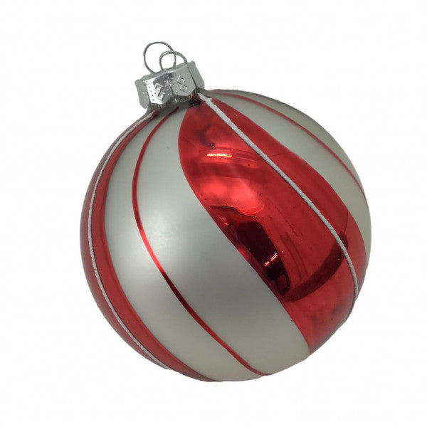 Red Candy Twist Ball Hanging Ornament