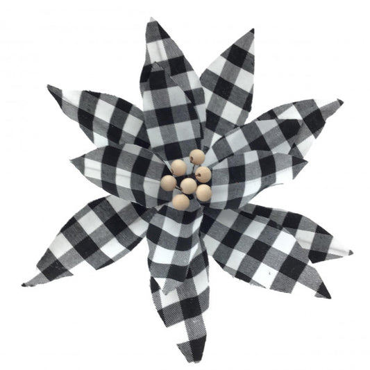 Black and White Chequered Poinsettia