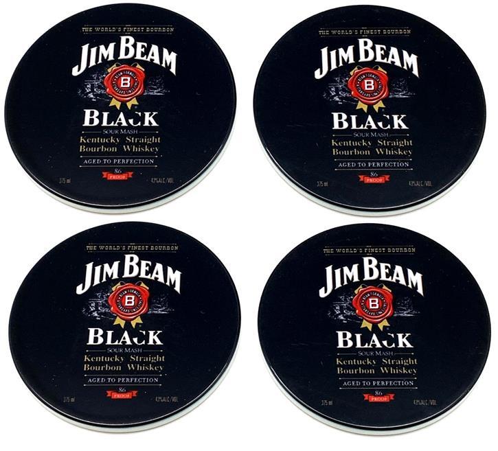Jim Beam Black Coasters Set 4