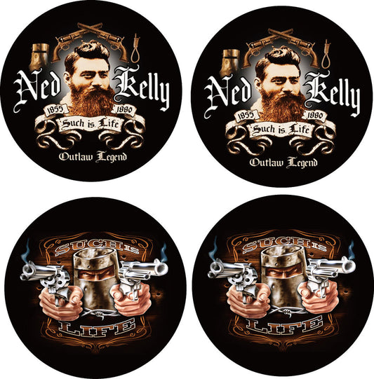 Ned Kelly Coasters Set 4