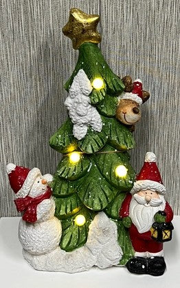 Tree with Santa LED 43cm