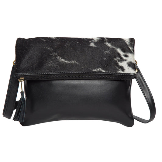 Sweden Jersey and Black Leather Handbag