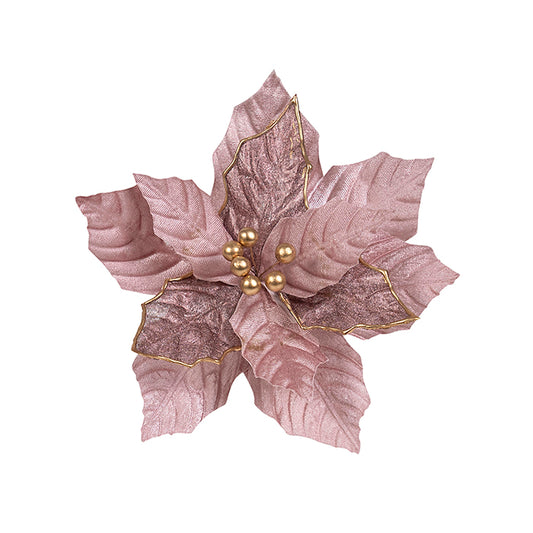 Two Tone Pink Poinsettia Clip on