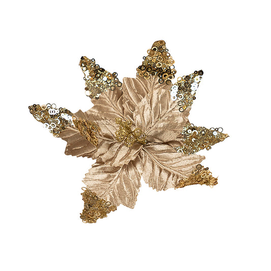 Clip on Poinsettia Dark Bronze