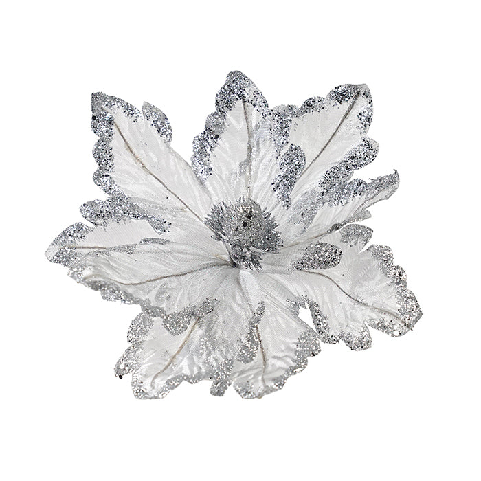 Sheer Glitter Edge Magnolia Clip on