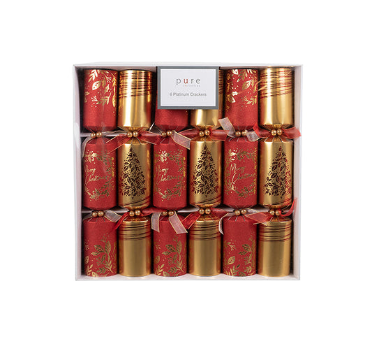 Platinum Cracker Bx6 Red/Gr Wreath Tree