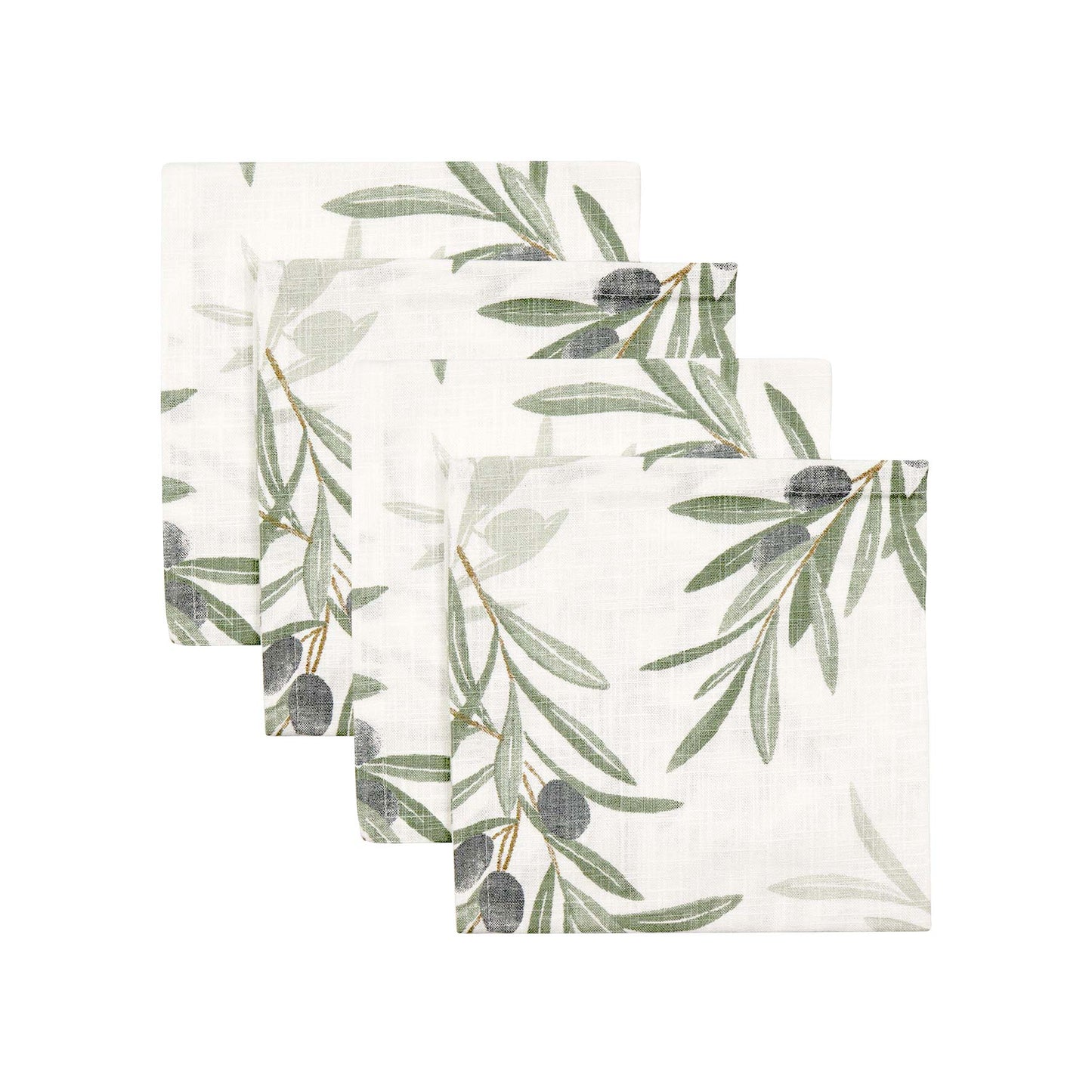 Olive Leaf Napkin Set 4