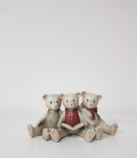 Three Sitting Bears 10cm
