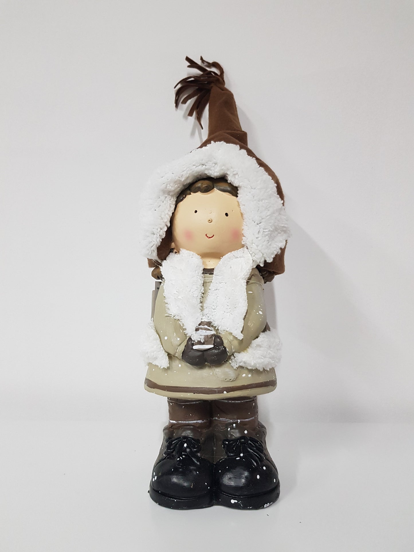 Boy W/Hoodie Felt 38cm