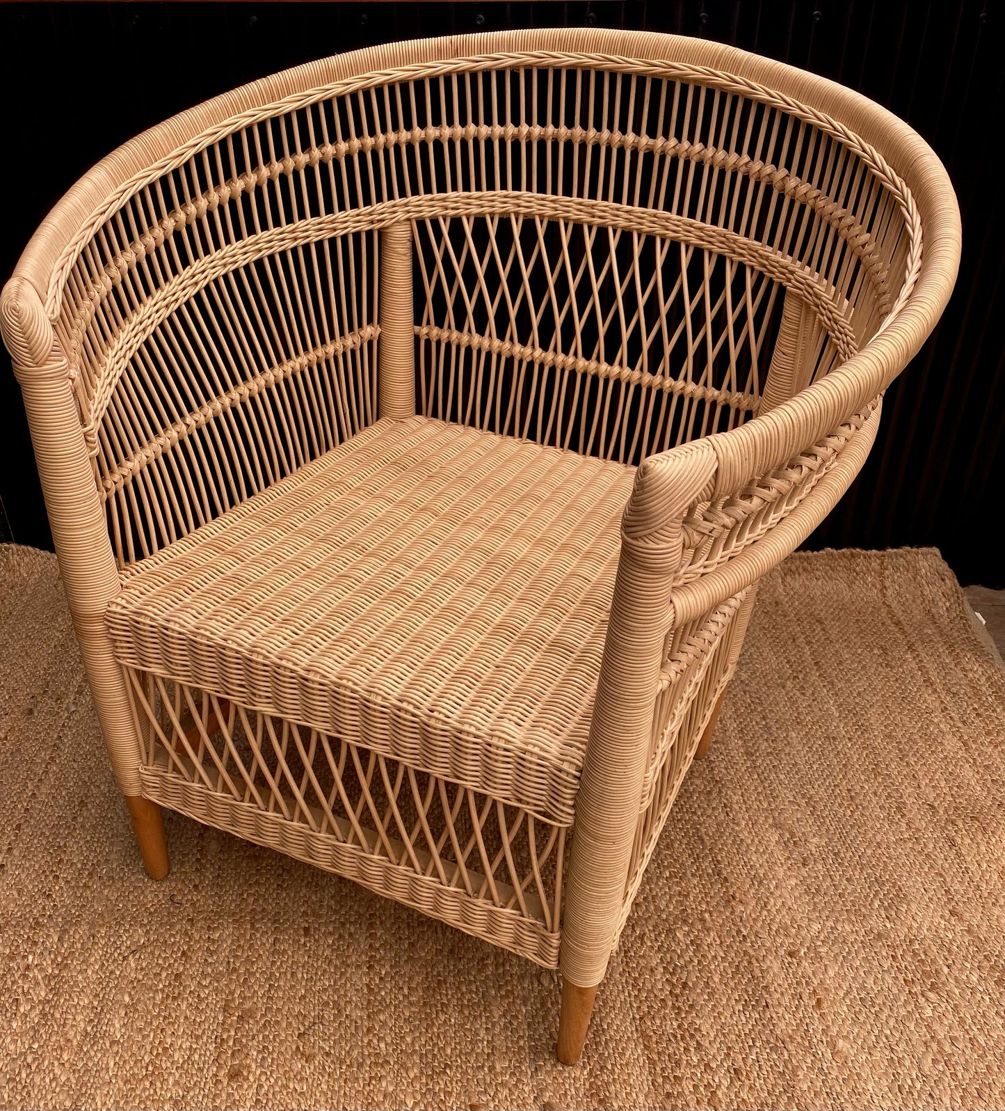 Cane Chair Natural with Cushion