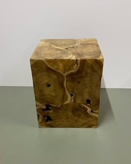 Teak Slice Cube 50cm