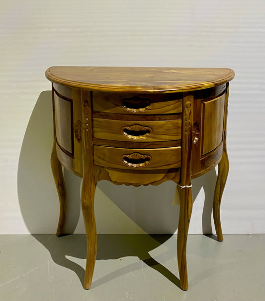 Curved Hall Table 73cm Natural