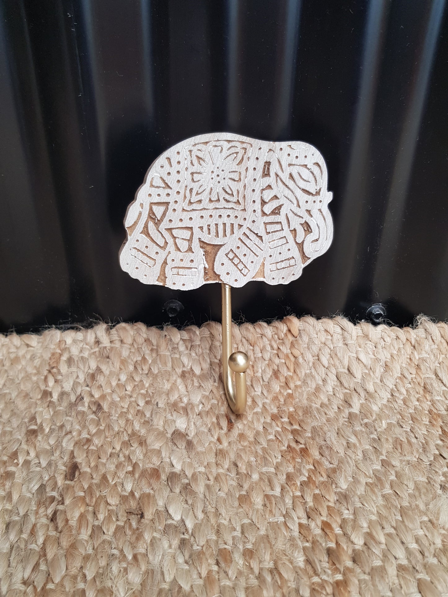 Elephant Block Print Hook