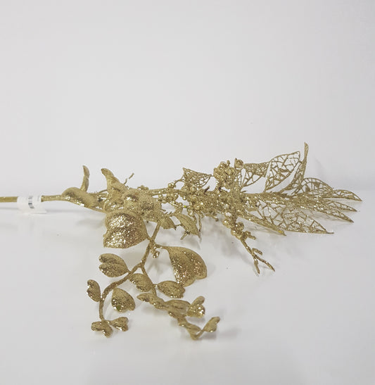 Gold Mixed Leaf Spray