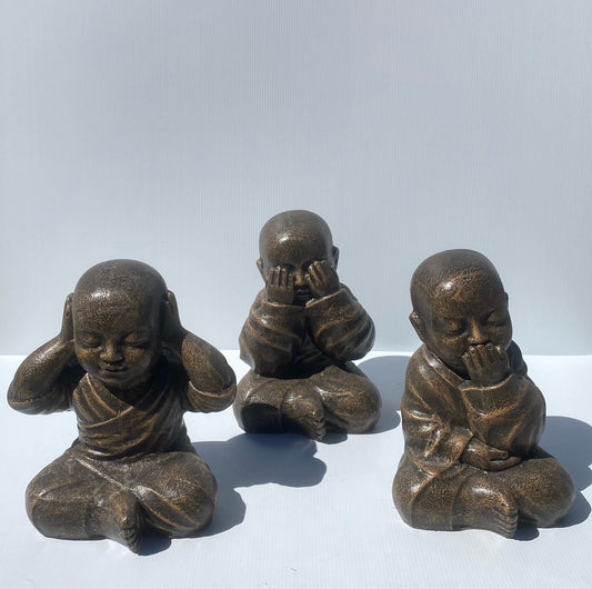 Shaolin Set of 3 25 cm Gold/Black