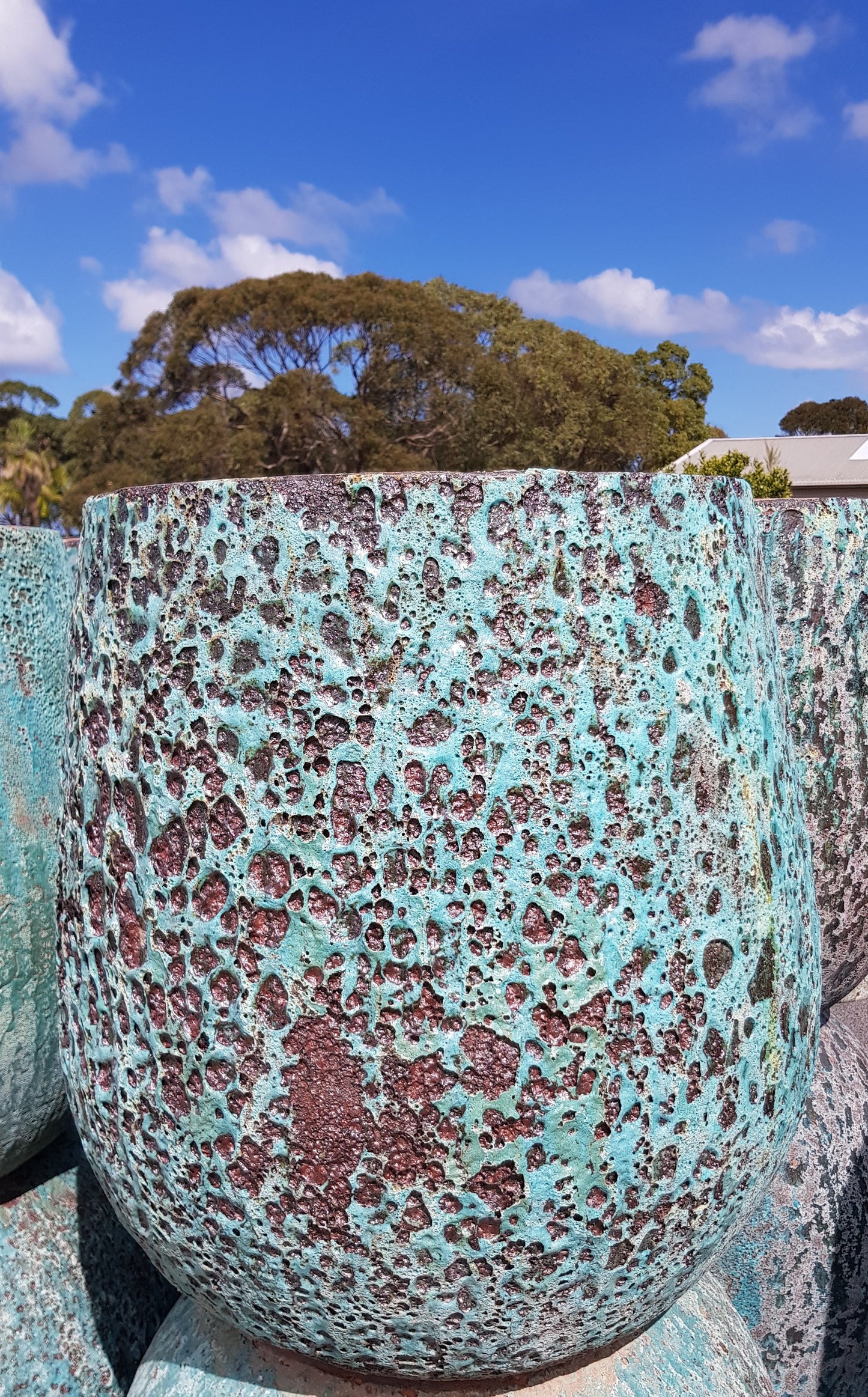 Lava Rock Jam Pots Green Large