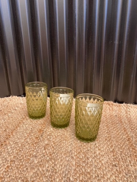 Zahara Tall Glasses - Green