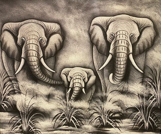 Grey Elephant Painting 1185 x 100
