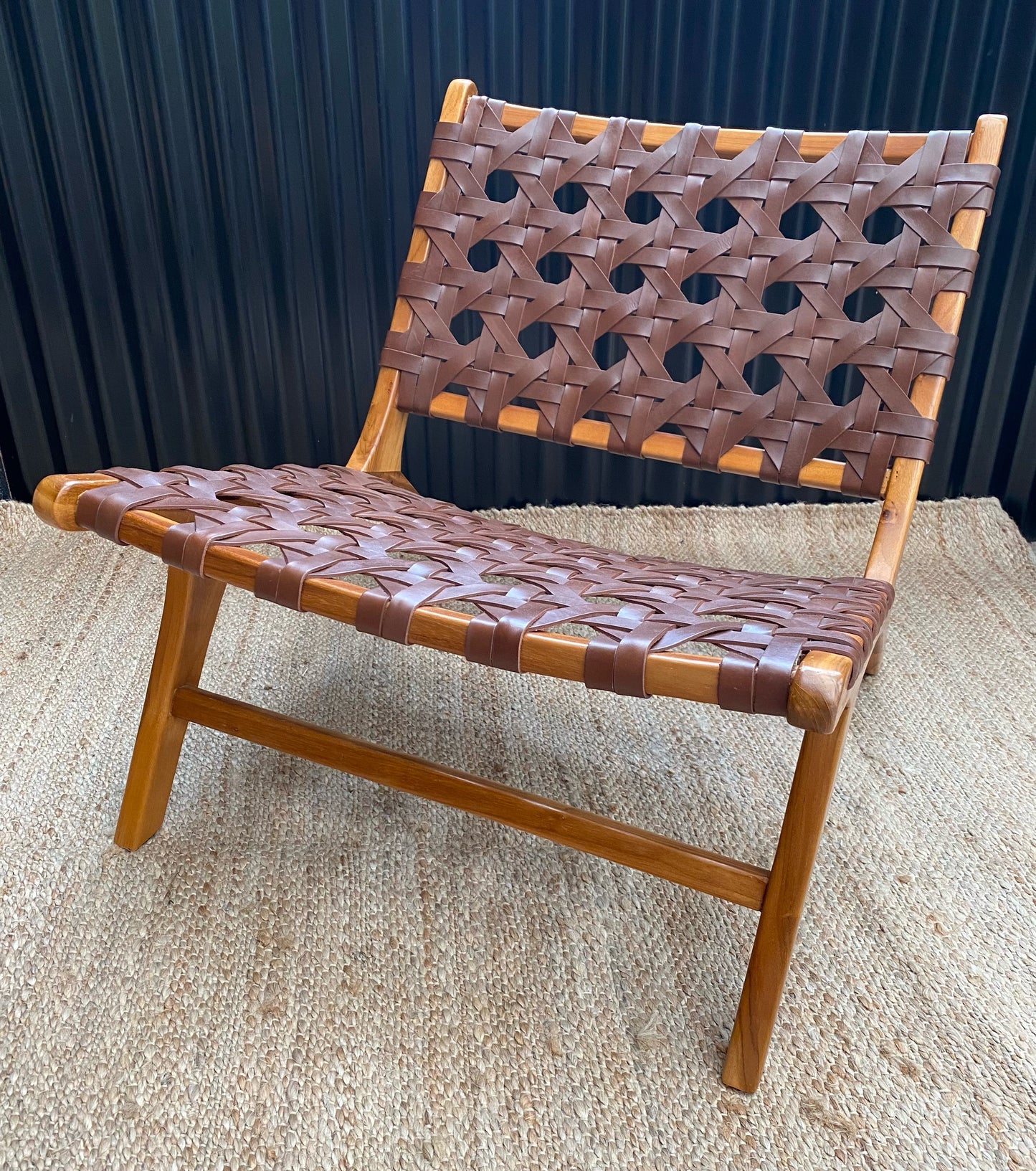 Makasar Teak Wood Honey Strap Cognac