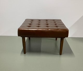 Malaka Teak Walnut Cognac Leather Coffee Table