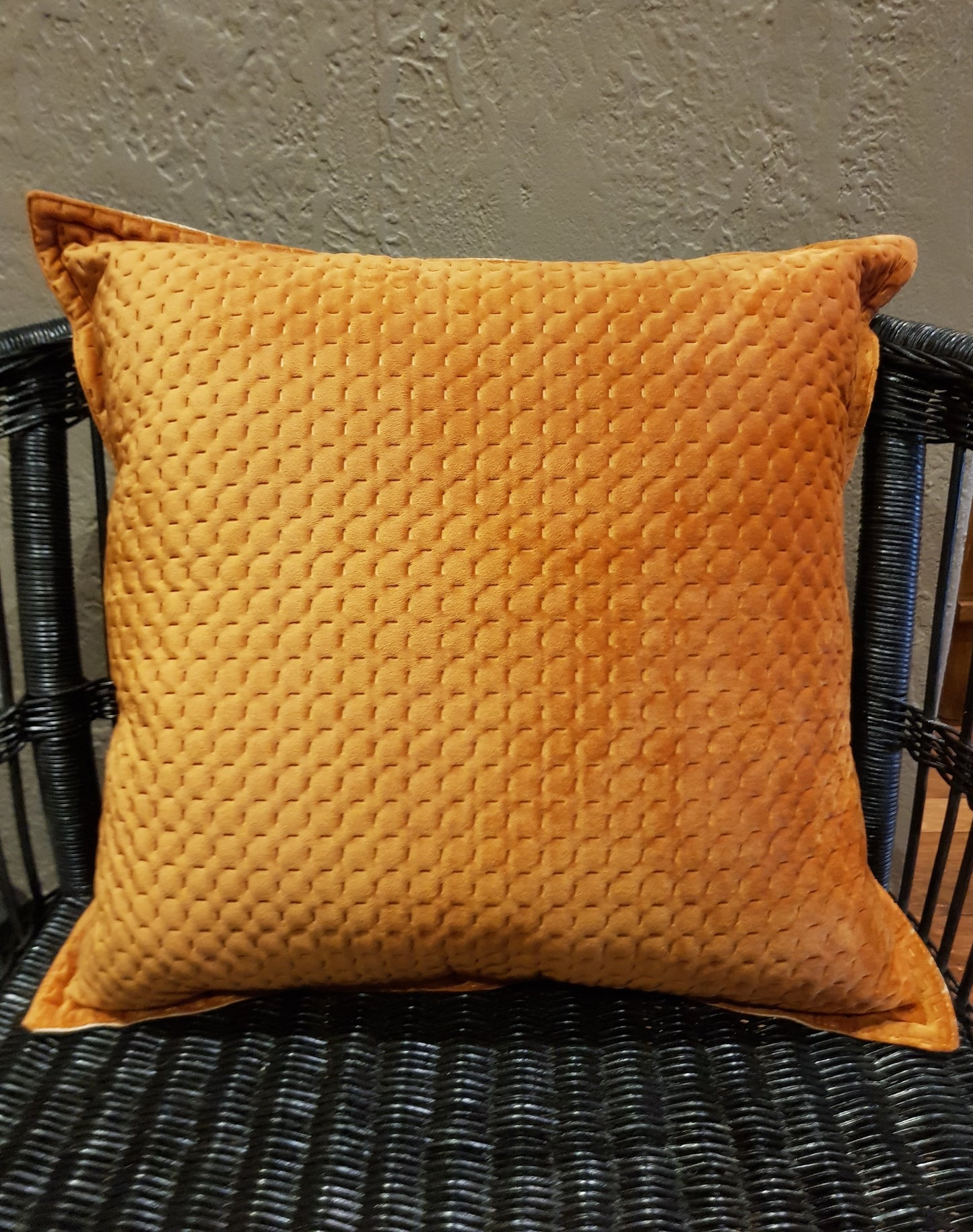Orange Velvet Cushion 45 x 45
