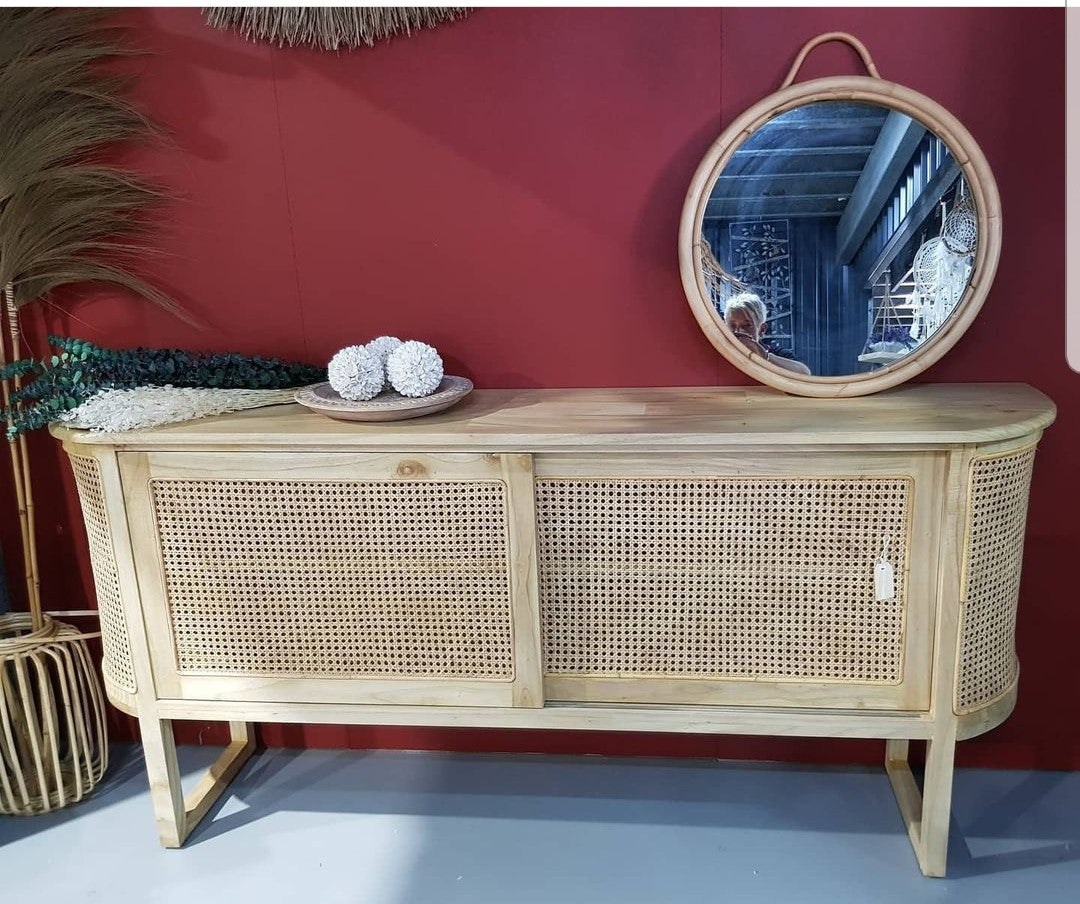 Curved Buffet Rattan 200cm