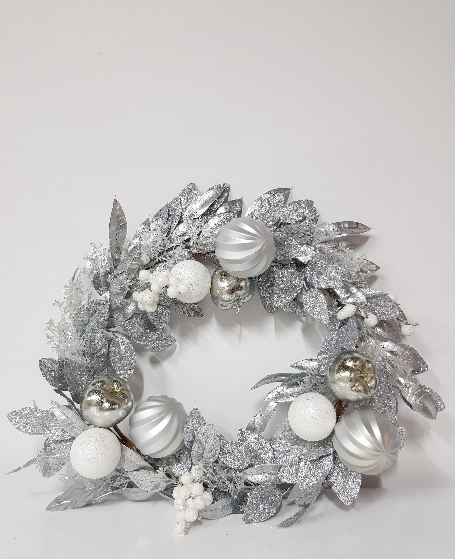 Silver and White Wreath