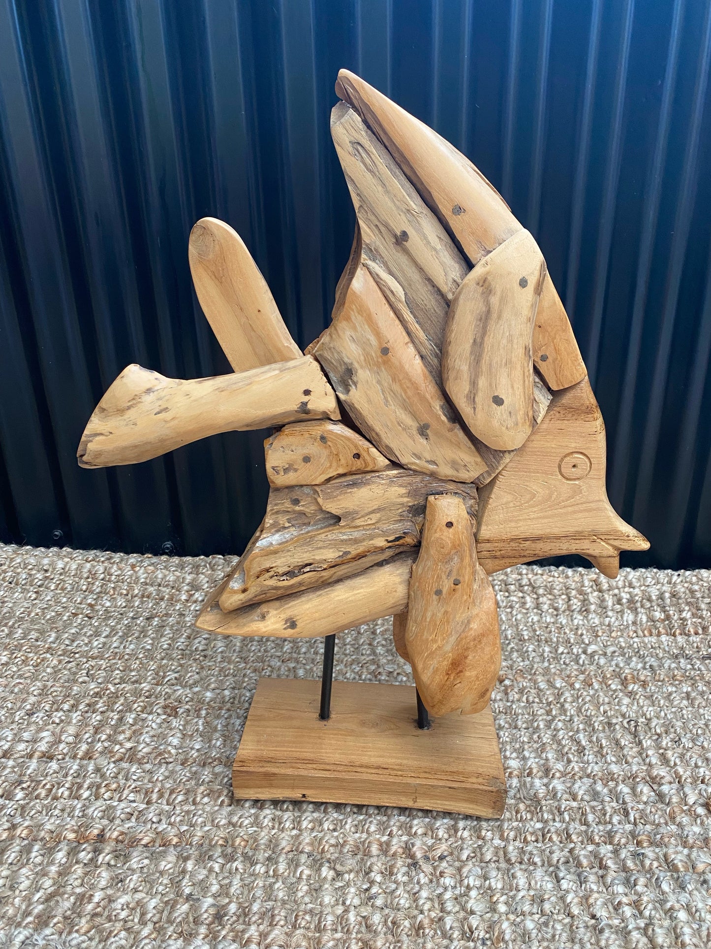 Teak Fish on Stand