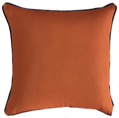 Mandarin Plain Black Piping 50 x 50