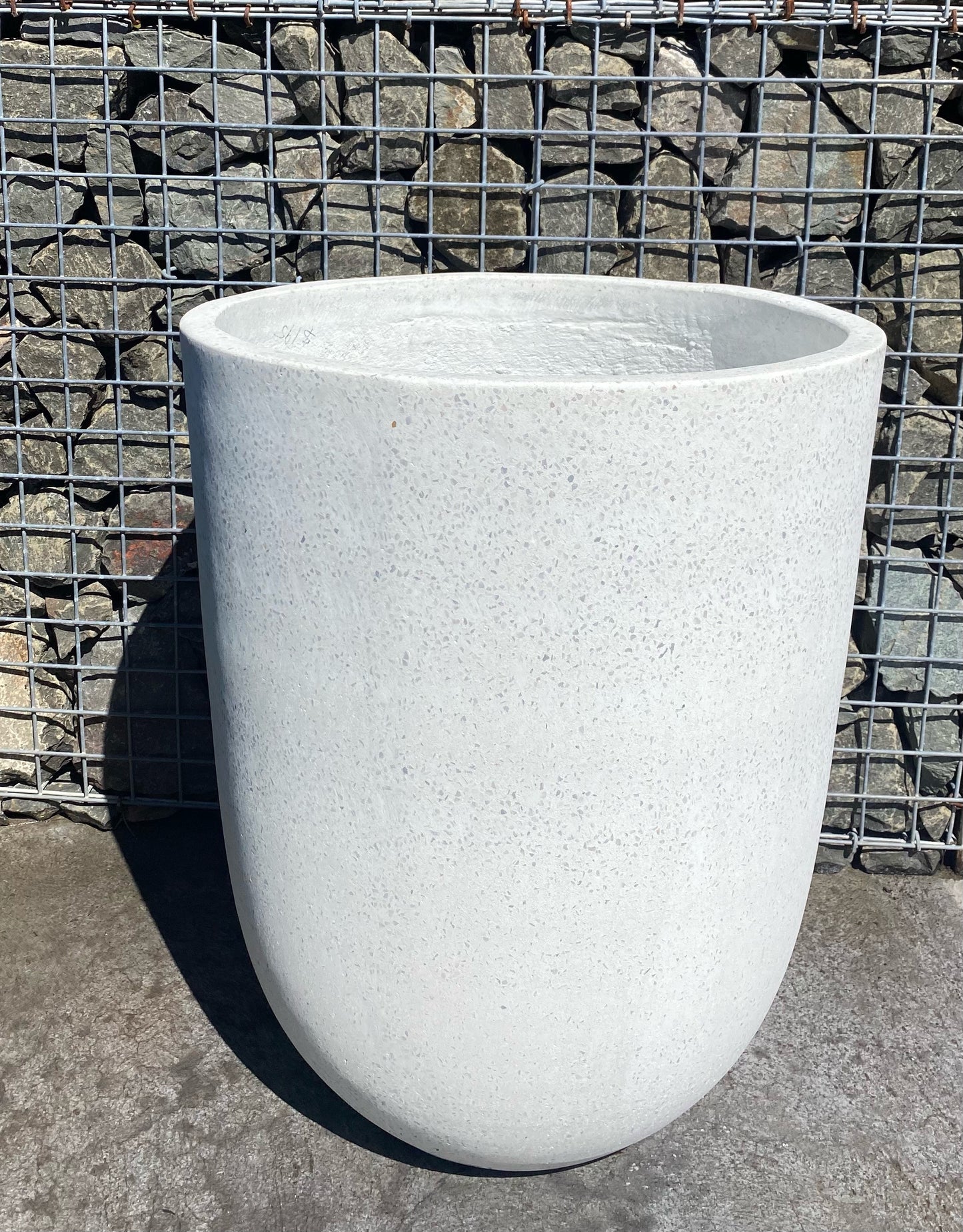 White Terrazzo Tall U Pot Lrg