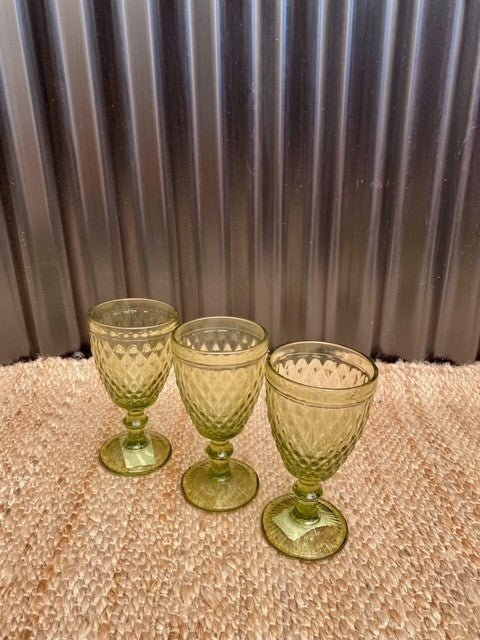 Zahara Wine Glasses - Green