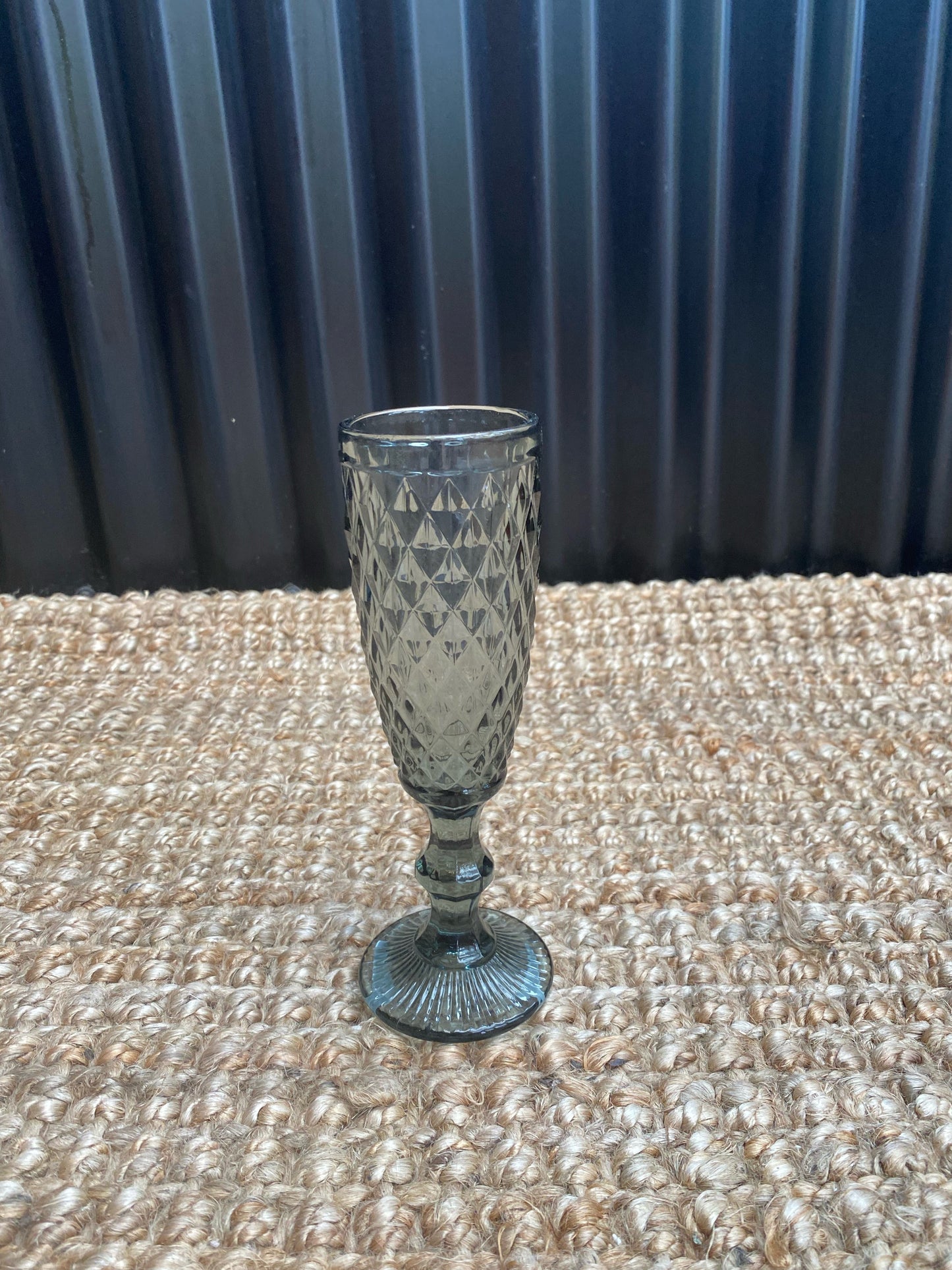 Zahara Flute Glass - Grey